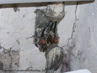 Broken 220 dryer outlet still live.