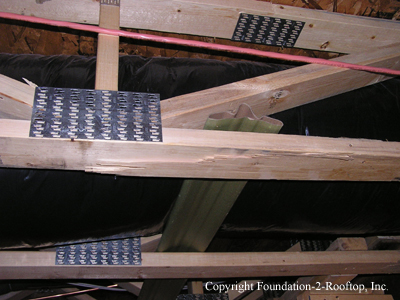 Cracked floor truss.