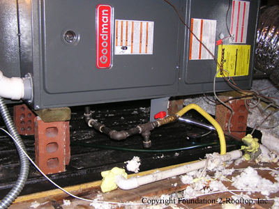 Teetering horizontal furnace installed by licensed Contractor.