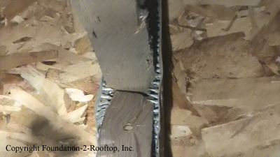 More loose gusset plates on this breached attic truss.