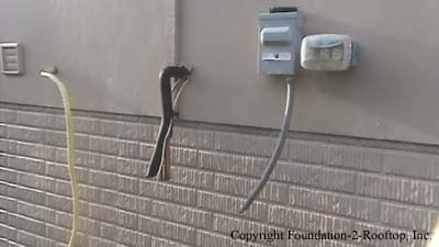 Air conditioner was stolen.